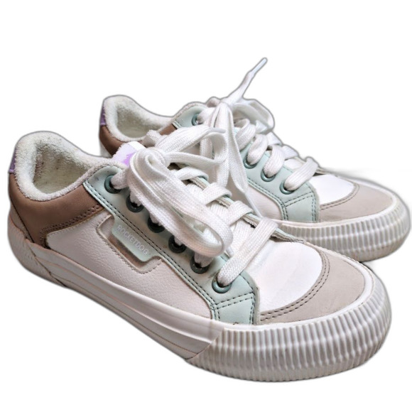 Rocket Dog Womens Size 6.5 Cheery Pastel Blocked Plimsolls Sneakers White - Picture 1 of 10